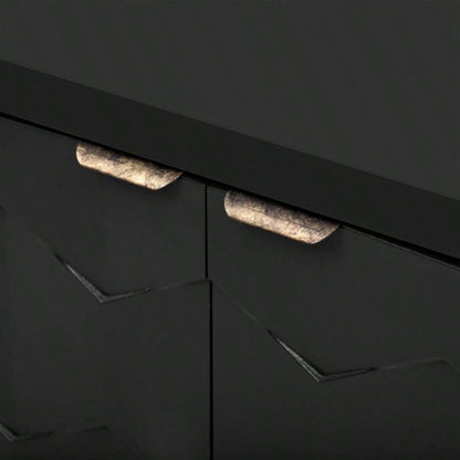 USTYLE Luxurious Four - Door Sideboard with Honeycomb Patterned Doors, Offering Ample Storage Study, Entrance and Living Room