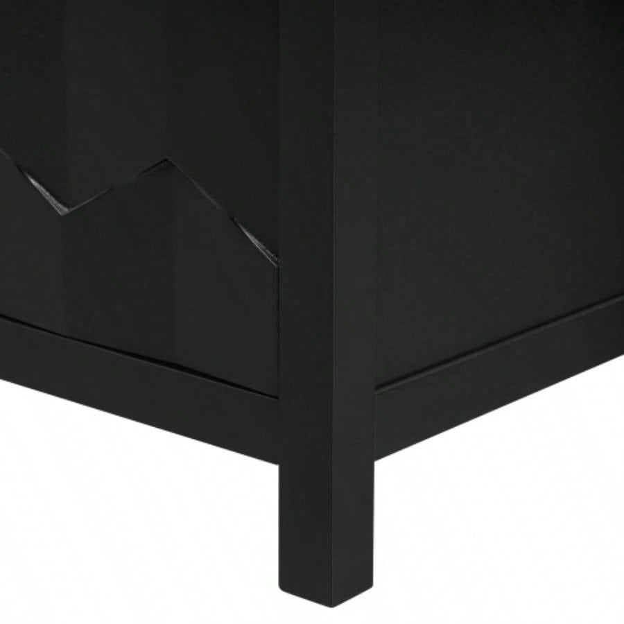 USTYLE Luxurious Four - Door Sideboard with Honeycomb Patterned Doors, Offering Ample Storage Study, Entrance and Living Room