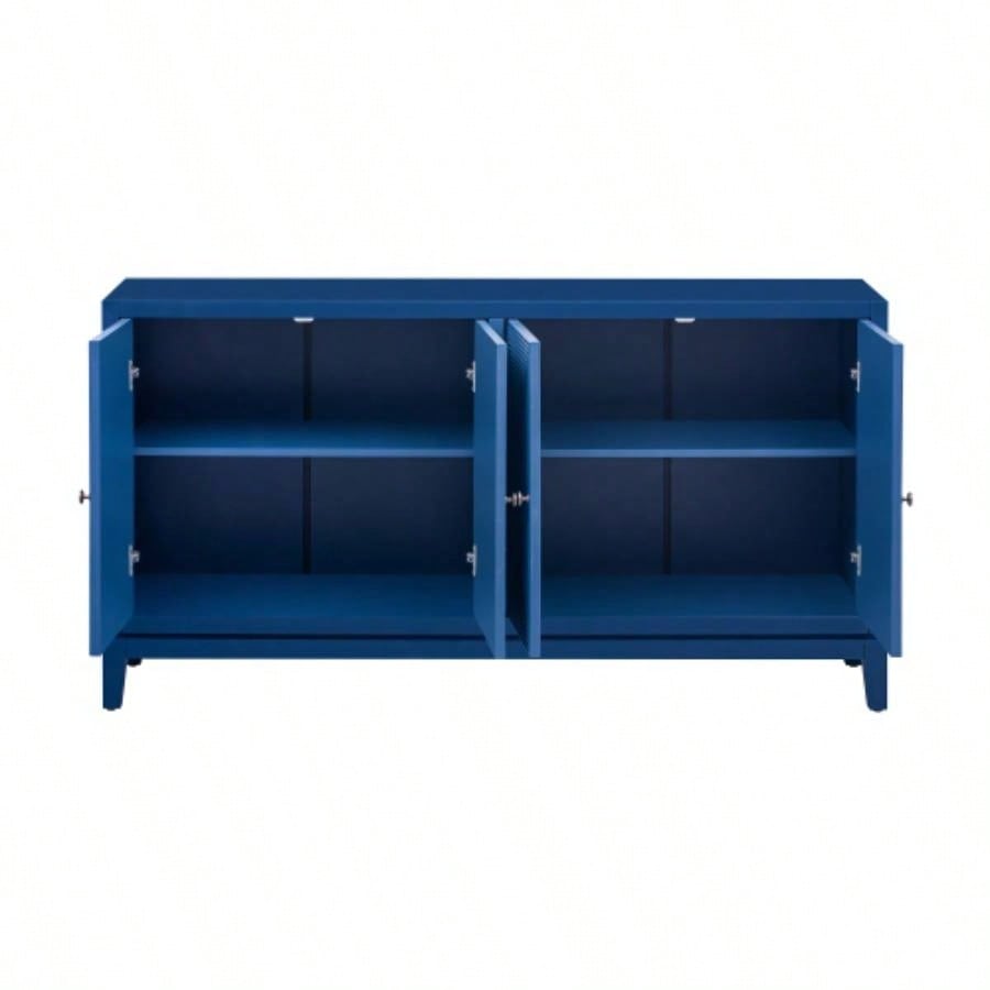 USTYLE Sleek Storage Cabinet Sideboard Buffet with Vertical Line Design, Suitable Study, Entrance and Living Room