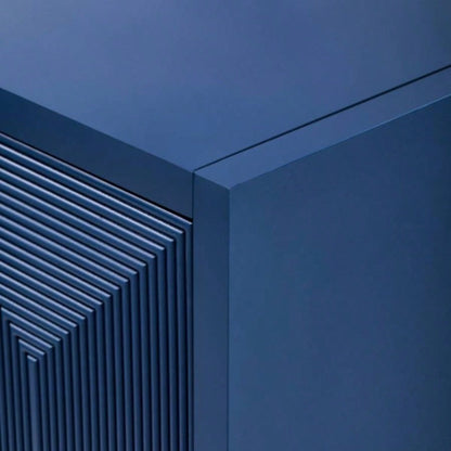 USTYLE Sleek Storage Cabinet Sideboard Buffet with Vertical Line Design, Suitable Study, Entrance and Living Room