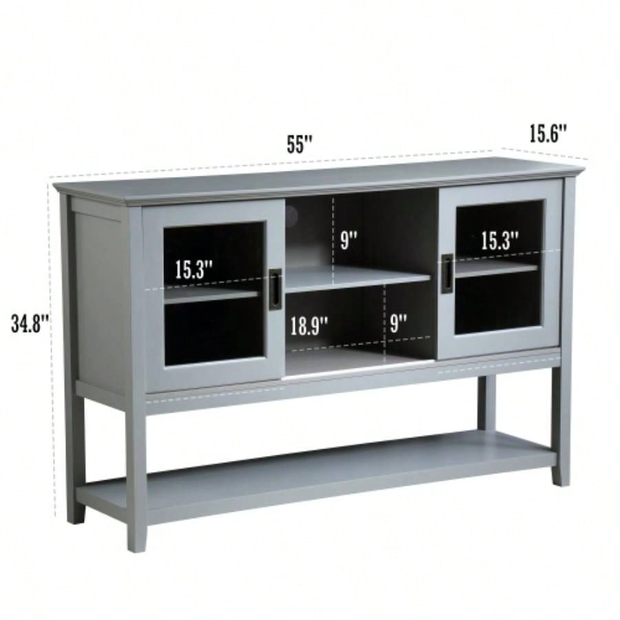 Sideboard Buffet Table with Doors,