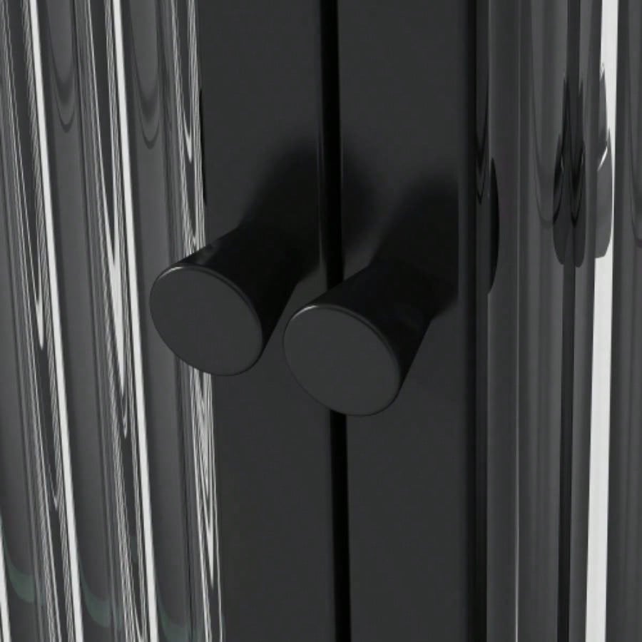 3 Door Arched Wall Mounted Glass Cabinets Kitchen, Living Room and BathroomBlack