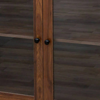 63 Large Kitchen Hutch Cabinet, Freestanding Pantry Cabinets Storage Kitchen Cupboard with 4 Doors, 4 Drawers Microwave Shelf, Walnut