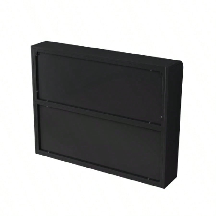 3 Door Arched Wall Mounted Glass Cabinets Kitchen, Living Room and BathroomBlack