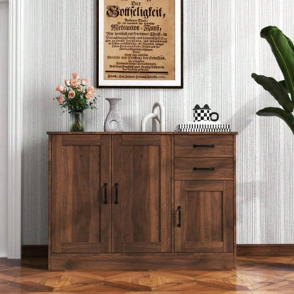 Modern Wood Buffet Sideboard with 2 doors1 Storage and 2drawers - Entryway Serving Storage Cabinet Doors - Dining Room Console, 43.3 Inch