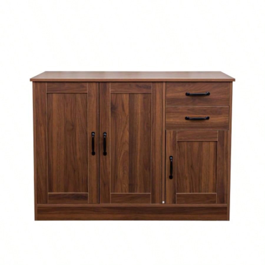 Modern Wood Buffet Sideboard with 2 doors1 Storage and 2drawers - Entryway Serving Storage Cabinet Doors - Dining Room Console, 43.3 Inch