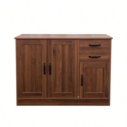 Modern Wood Buffet Sideboard with 2 doors1 Storage and 2drawers - Entryway Serving Storage Cabinet Doors - Dining Room Console, 43.3 Inch