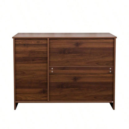 Modern Wood Buffet Sideboard with 2 doors1 Storage and 2drawers - Entryway Serving Storage Cabinet Doors - Dining Room Console, 43.3 Inch