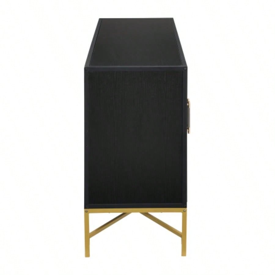 USTYLE Distinctive Features of Four - Door Sideboard with Metal and - Leg Design, Suitable Living Rooms, Entrance and Study