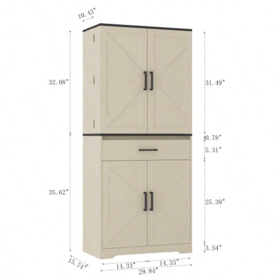 Modern Wooden Cabinet with Sturdy Frame Living Room, Entryway, Bedroom, Hallway, Office, with LEDs, with Drawer