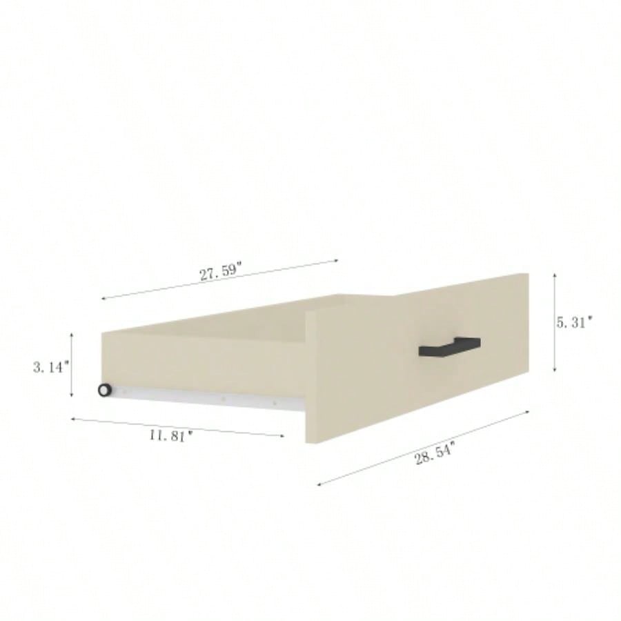 Modern Wooden Cabinet with Sturdy Frame Living Room, Entryway, Bedroom, Hallway, Office, with LEDs, with Drawer