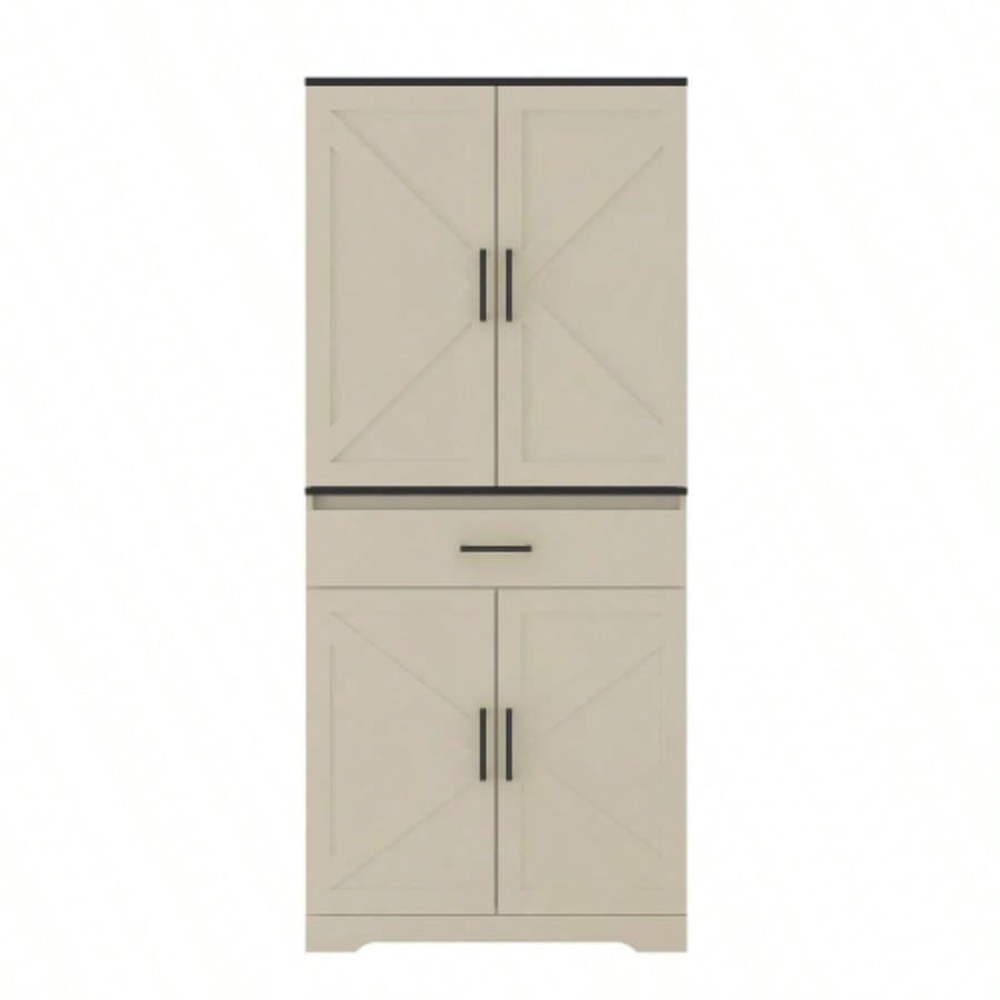 Modern Wooden Cabinet with Sturdy Frame Living Room, Entryway, Bedroom, Hallway, Office, with LEDs, with Drawer