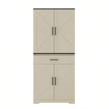 Modern Wooden Cabinet with Sturdy Frame Living Room, Entryway, Bedroom, Hallway, Office, with LEDs, with Drawer