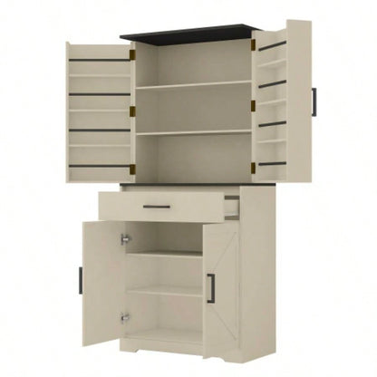 Modern Wooden Cabinet with Sturdy Frame Living Room, Entryway, Bedroom, Hallway, Office, with LEDs, with Drawer