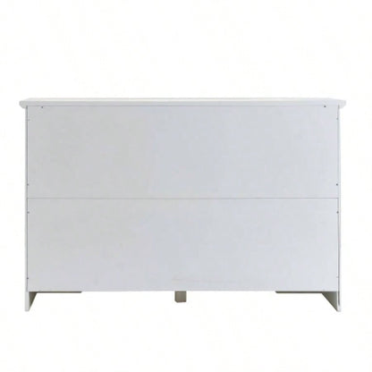 Sideboard Buffet Cabinet, 51 Large Kitchen Storage Cabinet with Drawers, Doors and Adjustable Shelves, Farmhouse Wooden Coffee Bar Kitchen, White