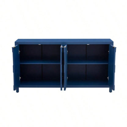 USTYLE Luxurious Four - Door Sideboard with Honeycomb Patterned Doors, Offering Ample Storage Study, Entrance and Living Room