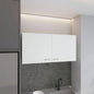 Wall cabinet 19H, two Doors, two internal Shelves, White