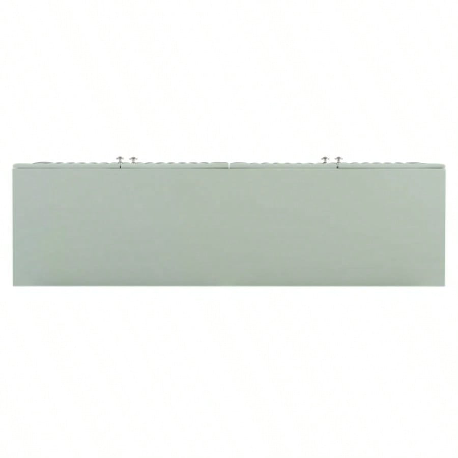 USTYLE Elegant Four - Door Sideboard with Wavy Pattern Doors, Cylindrical, and Sleek Metal Handles, Adjustable, Suitable Study, Entryway and Living Room