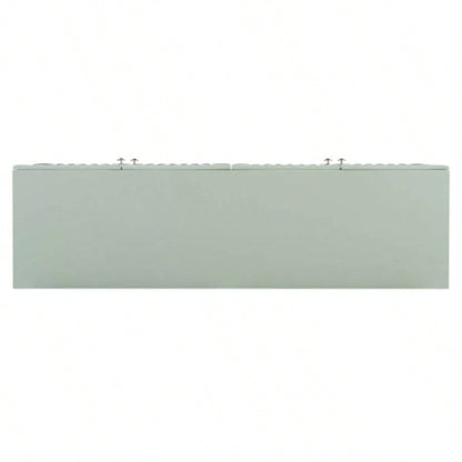 USTYLE Elegant Four - Door Sideboard with Wavy Pattern Doors, Cylindrical, and Sleek Metal Handles, Adjustable, Suitable Study, Entryway and Living Room