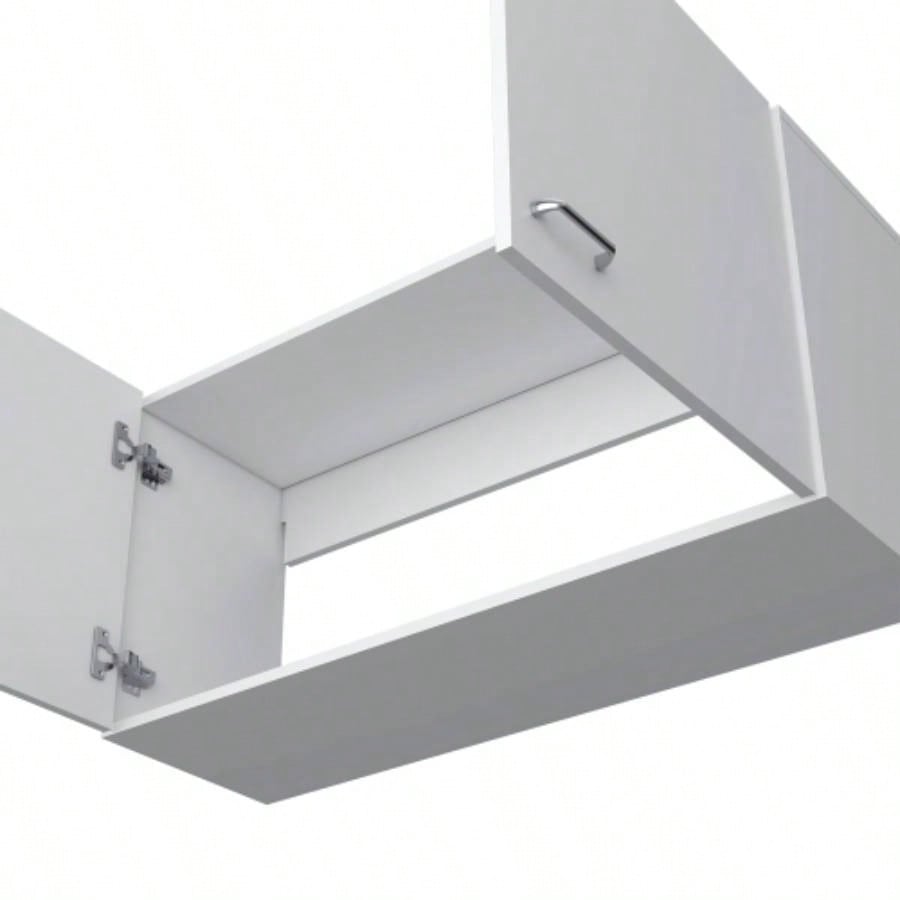 Wall cabinet 19H, two Doors, two internal Shelves, White