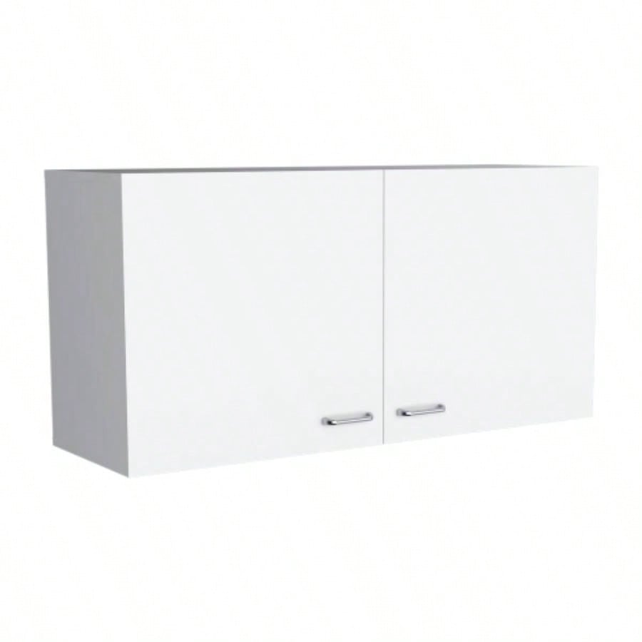 Wall cabinet 19H, two Doors, two internal Shelves, White