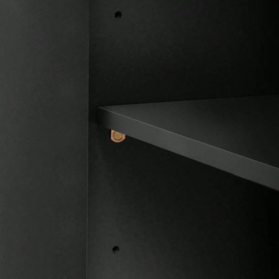 USTYLE Stylish Storage Cabinet Sideboard Wooden Cabinet with Embossed Curved Doors, Suitable Living Rooms, Entrance and Study Rooms