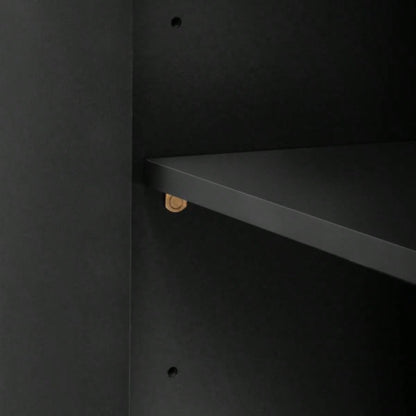 USTYLE Stylish Storage Cabinet Sideboard Wooden Cabinet with Embossed Curved Doors, Suitable Living Rooms, Entrance and Study Rooms