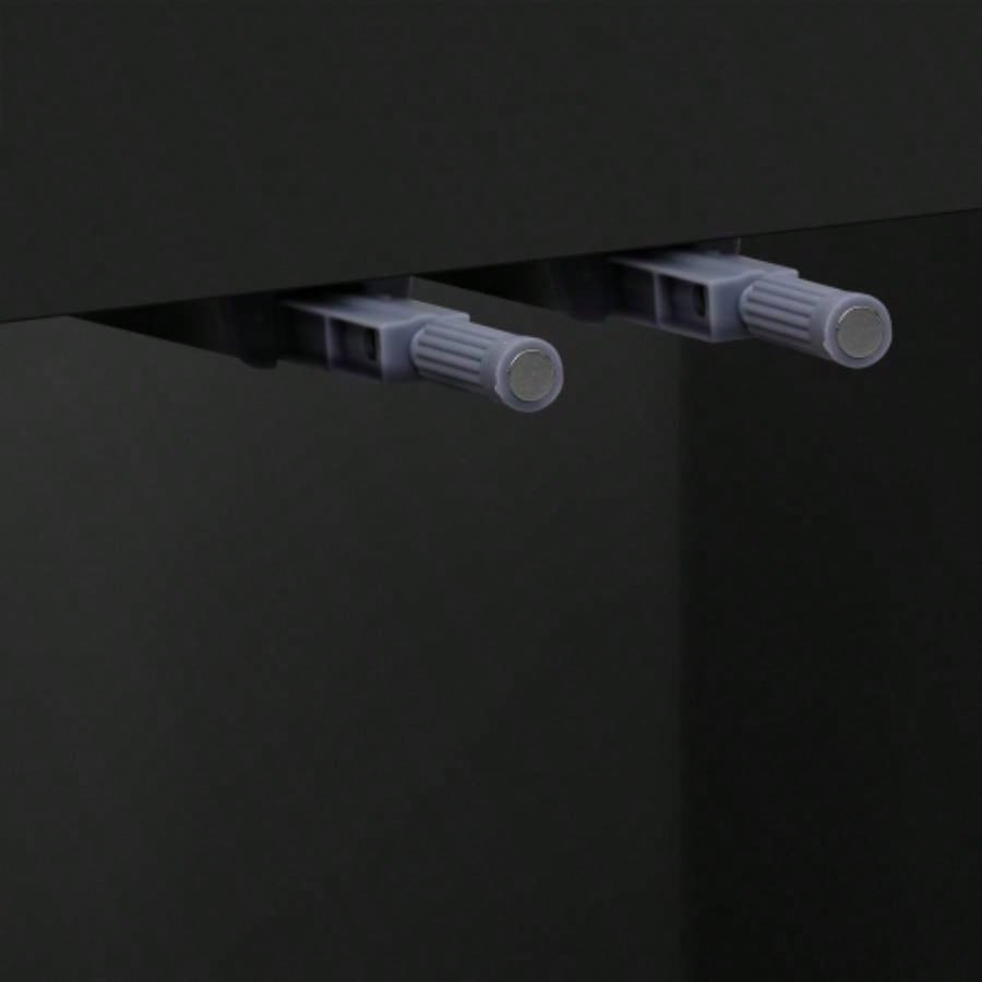 USTYLE Stylish Storage Cabinet Sideboard Wooden Cabinet with Embossed Curved Doors, Suitable Living Rooms, Entrance and Study Rooms