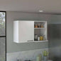Stackable Wall Storage Cabinet 24 H, Two Internal Shelves, Two External Storage Shelves, One Door, White
