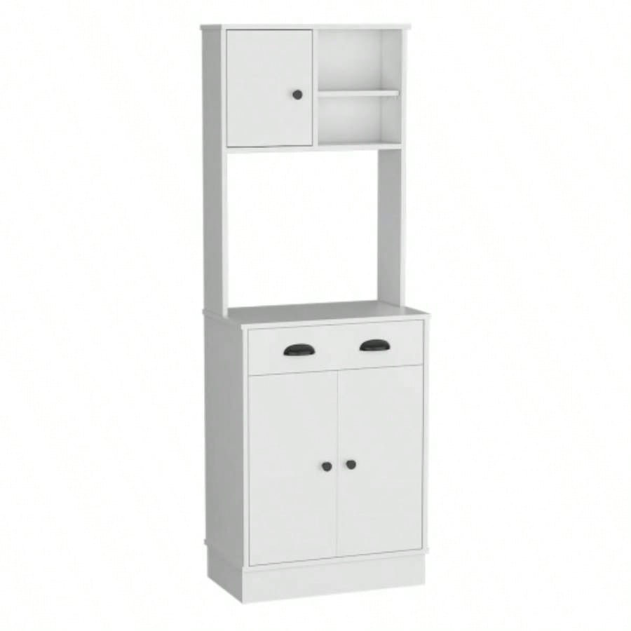 Pantry Cabinet with Drawer and 3 - Doors, White - Kitchen