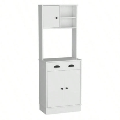 Pantry Cabinet with Drawer and 3 - Doors, White - Kitchen