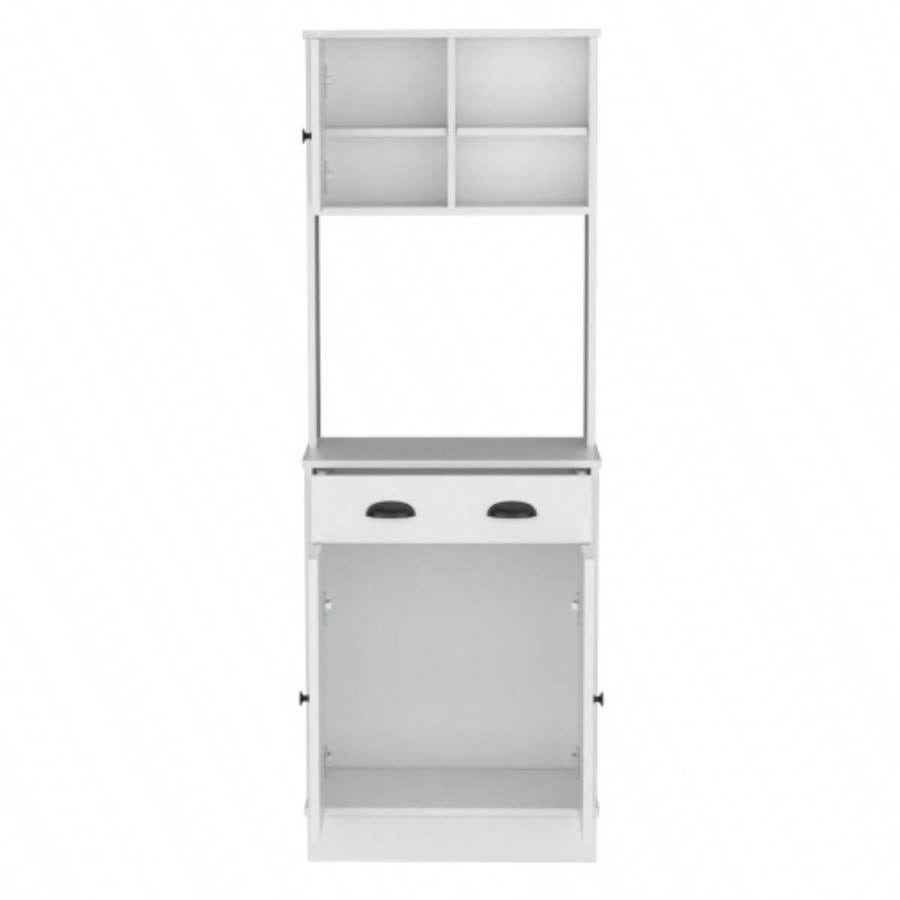 Pantry Cabinet with Drawer and 3 - Doors, White - Kitchen