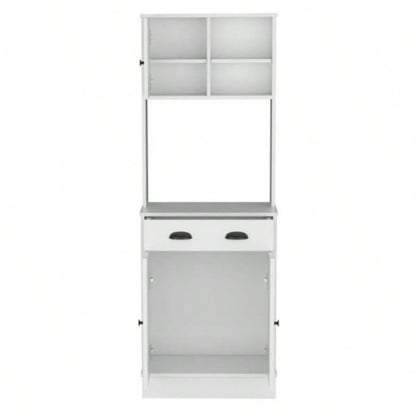 Pantry Cabinet with Drawer and 3 - Doors, White - Kitchen