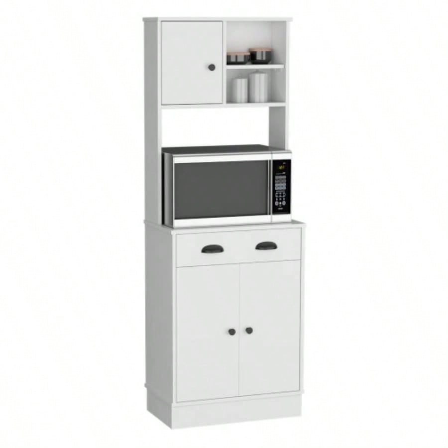 Pantry Cabinet with Drawer and 3 - Doors, White - Kitchen