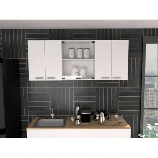 Yuma 150 Wall Cabinet, Two Close Cabinets, Two Open Shelves