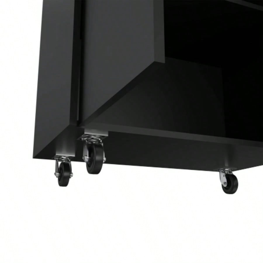 Lewis Storage Cabinet Base, Four Caster, Double Door Cabinet, Two Interior Shelves