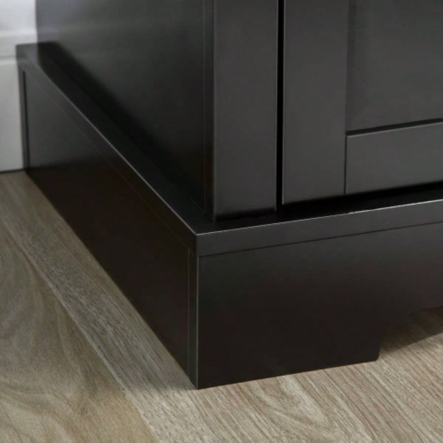 HOMCOM Sideboard Buffet Cabinet, Modern Kitchen Cabinet with 2 Drawers and Adjustable Shelves, Coffee Bar Cabinet, Black