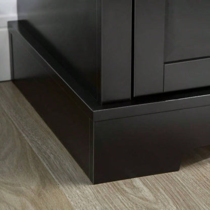 HOMCOM Sideboard Buffet Cabinet, Modern Kitchen Cabinet with 2 Drawers and Adjustable Shelves, Coffee Bar Cabinet, Black