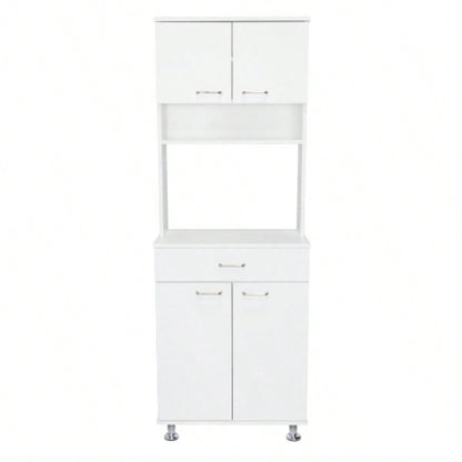 Bay Area Pantry, Two Door Cabinets, One Drawer, Four Adjustable Metal