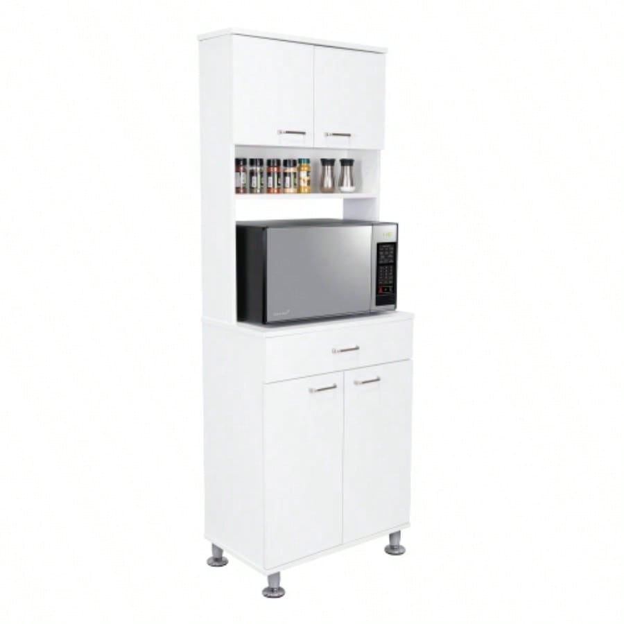 Bay Area Pantry, Two Door Cabinets, One Drawer, Four Adjustable Metal