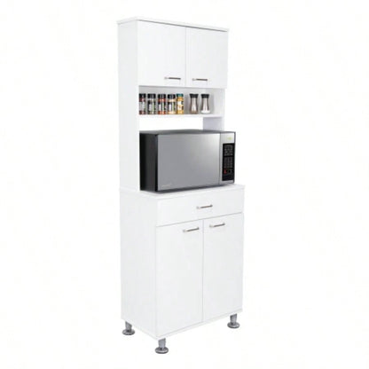 Bay Area Pantry, Two Door Cabinets, One Drawer, Four Adjustable Metal