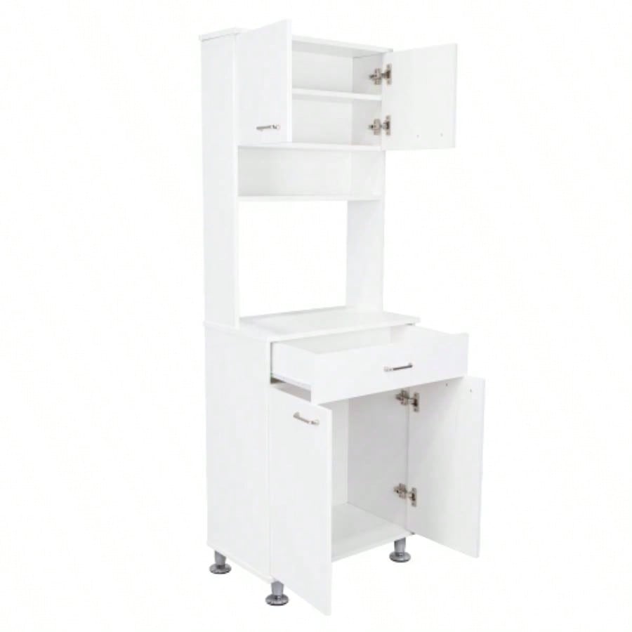 Bay Area Pantry, Two Door Cabinets, One Drawer, Four Adjustable Metal