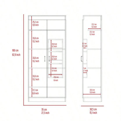 Albany, Double Door Pantry Cabinet, Five Shelves
