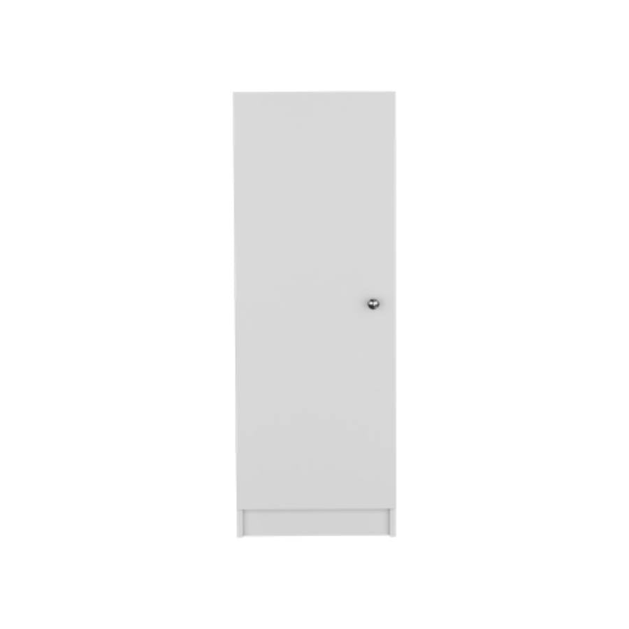 Kitchen Pantry 47 H, One Door Cabinet, Four Interior Shelves, White