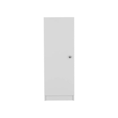 Kitchen Pantry 47 H, One Door Cabinet, Four Interior Shelves, White