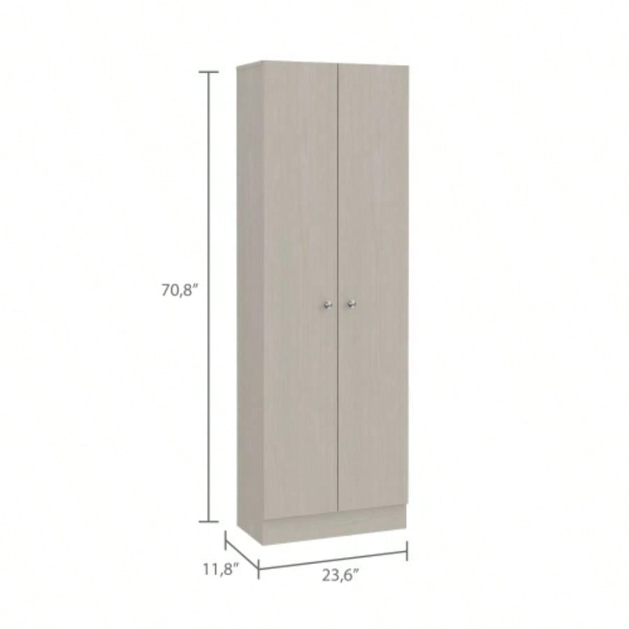 Virginia Double Door Storage Cabinet, Five Shelves