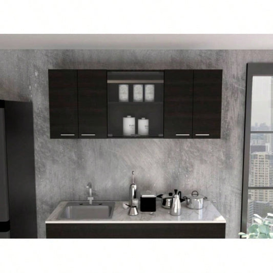 Yuma 150 Wall Cabinet, Two Close Cabinets, Two Open Shelves
