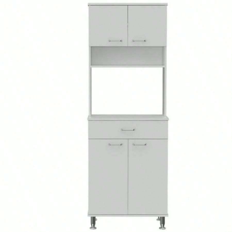 Santa Maria 1 - Drawer 1 - Shelf Area Pantry with Adjustable Metal White
