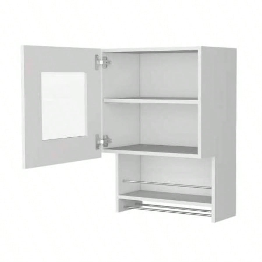 Florence Kitchen Wall Cabinet, Spice and Towel Rack