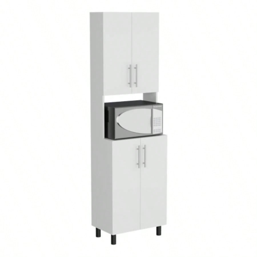 Kitchen Pantry, 4 Doors, 4 Shelves